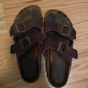 Birkenstock Arizona sandals. Mocha leather. Size 40.